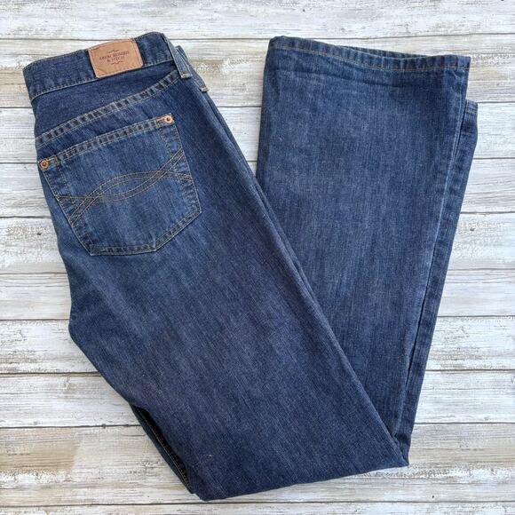 VTG Y2K Abercrombie & Fitch Jeans Sz 6R Blue Med Wash Flare Bootcut Skater Faded - Picture 5 of 11